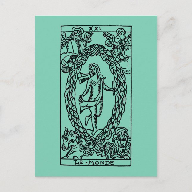 Cartão de Tarot: O mundo (Frente)