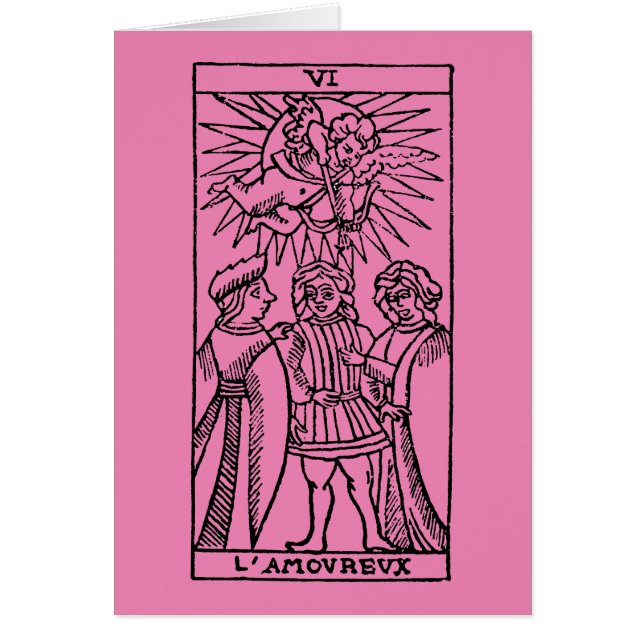 Cartão de Tarot: Os amantes (Frente)