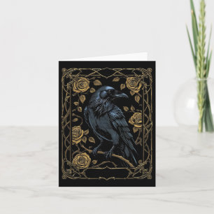 Cartão de Tarot Vintage Raven Gótico Wiccan Pagan