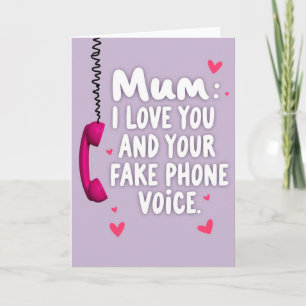 Cartão de Telefone do Dia das Mães Doce