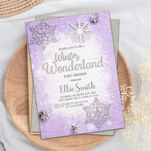 Cartão de Tema em Floco de Neve Editável para Chá 