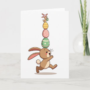 Cartão de Tempo de Aventura Divertida do Bunny