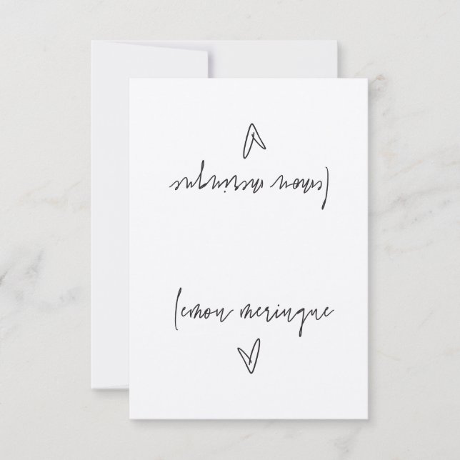 Cartão de tenda com etiqueta de Comida Lemon Merin (Frente)