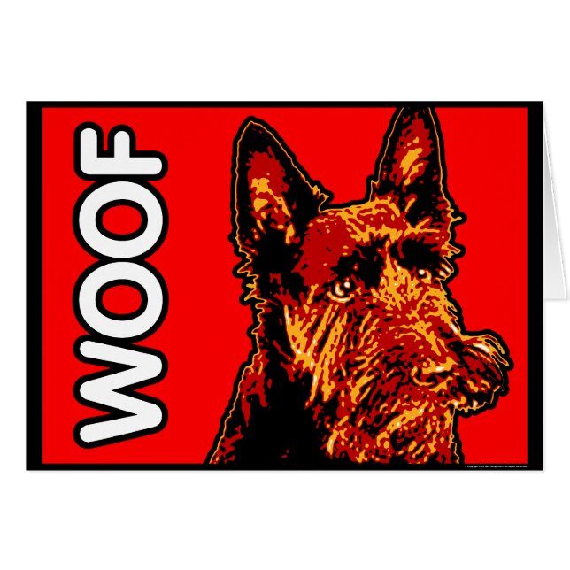 Cartão de Terrier do Scottish (Scottie) (Frente Horizontal)