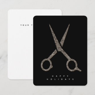 cartão de tesoura de brilho PERSONALIZADO moderno