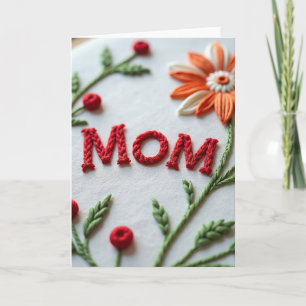 Cartão de Textil Floral da Mamãe Trançada
