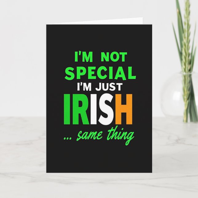 Cartão de Texto Cores Irlandesas (Frente)