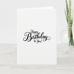 Cartão de Texto de Aniversário Flourish