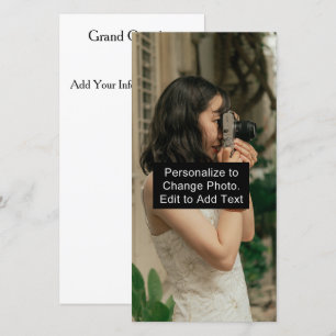 Cartão de texto de foto de agradecimento para even