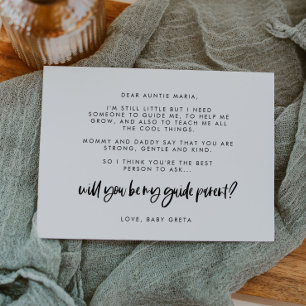 Cartão de texto de proposta pai do Guia Moderno el