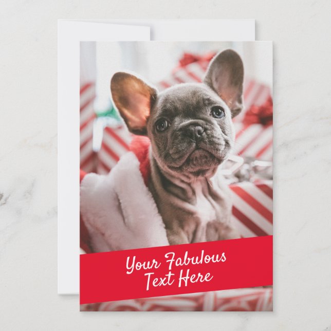 Cartão de texto e foto personalizado com envelope (Frente)