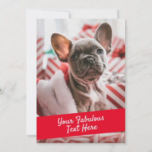 Cartão de texto e foto personalizados com envelope