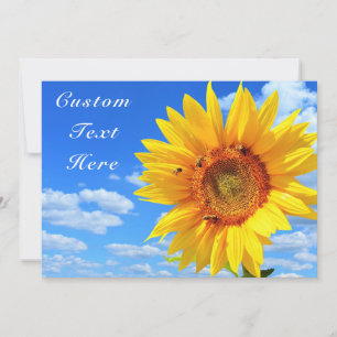 Cartão de Texto Personalizado Personalizado Girass