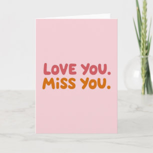 Cartão de texto Simples Amor Sinto Saudades