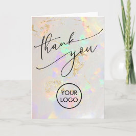 cartão de textura de opala branca obrigado