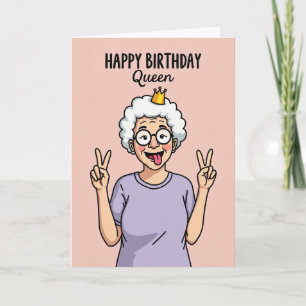 Cartão de Tiara de Aniversário Caprichoso