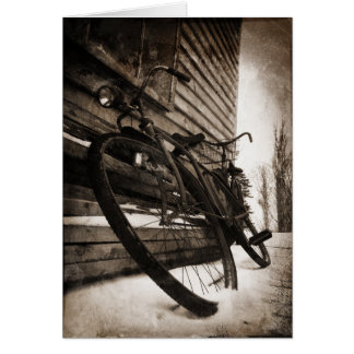 Cartão de Tintype das memórias das bicicletas no