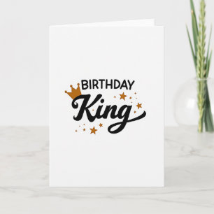 Cartão de Tipografia do Rei de Aniversário