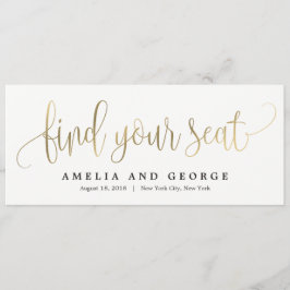 Cartão de Título do Plano de Lugares - Caligrafia