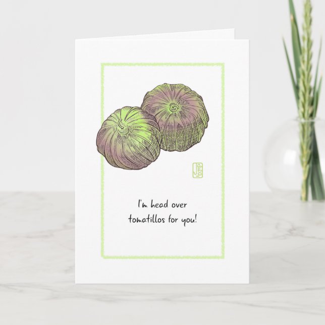 Cartão de Tomatillos "Estou louco" (Frente)