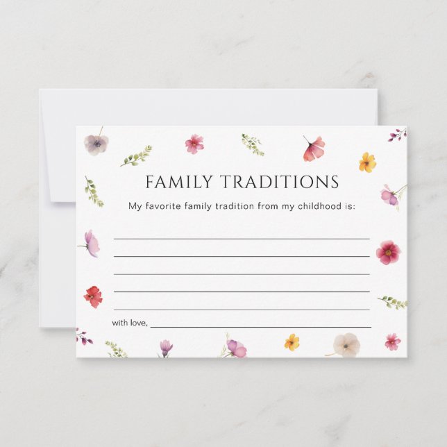 Cartão de Tradição da Família de Chás de fraldas d (Frente)