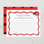 Cartão de Tradição da Família de Chás de fraldas L<br><div class="desc">Cartões de Tradição da Família de Chás de fraldas Ladybug | Jogos Chás de fraldas</div>
