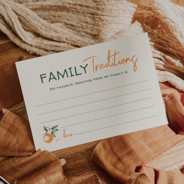 Cartão de Tradições da Família de Chás de fraldas  (Criador carregado)