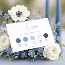 Cartão de Traje de Casamento Azul Empoeirado