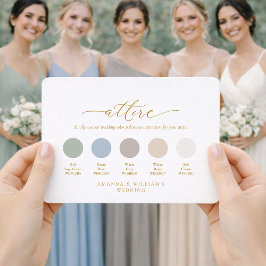 Cartão de Traje de Noiva Floral Marfim Elegante