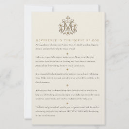 Cartão de Traje para Convidado de Casamento Católi