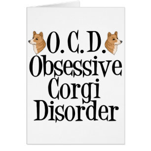 Cartão de Transtorno Obsessivo do Corgi