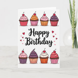 Cartão de Tratamento de Aniversário Caprichoso