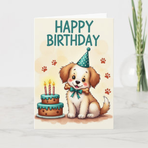Cartão de Tratamento para Cachorro Sorridente