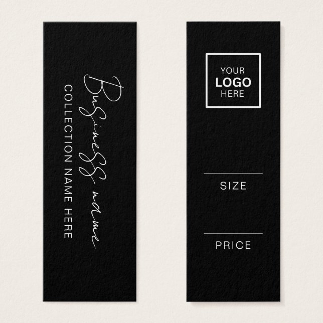 Cartão de travamento de preço minimalista (Frente & Verso)