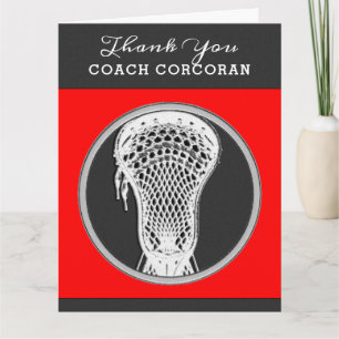 cartão de treinador da equipe de lacrosse persona