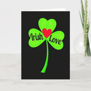 Cartão de Trevo de Amor Irlandês