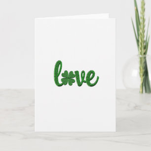 Cartão de Trevo do Amor Esmeralda