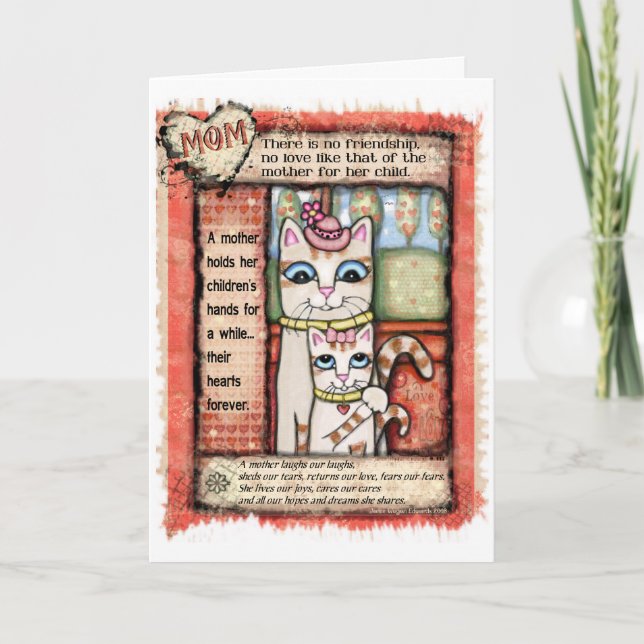 Cartão de tributo de aniversário da mãe (Frente)