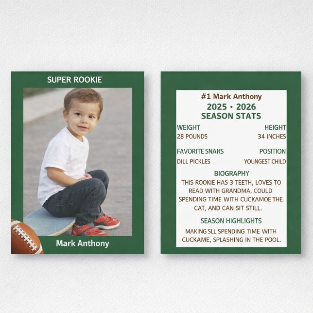 Cartão de Troca de Futebol Infantil Iniciante (Criador carregado)