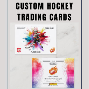 Cartão de Troca de Hockey Juvenil Personalizado