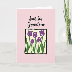 Cartão de Tulipa do Dia das Mães Feito à Mão