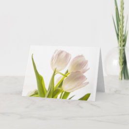 Cartão de Tulipas Brancas para Todas as Ocasões