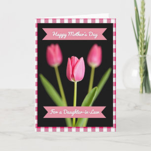 Cartão de Tulipas do Dia das Mães Floral
