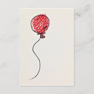 Cartão de Um Balão Vermelho
