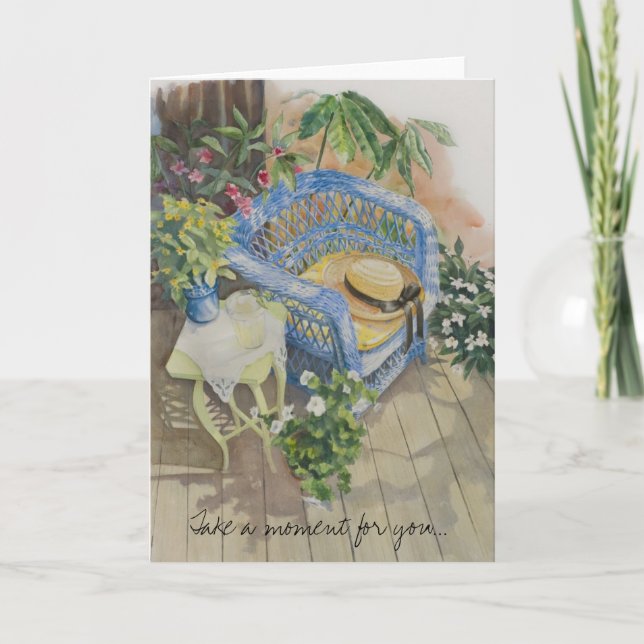 Cartão Dê um momento para você.... (Frente)