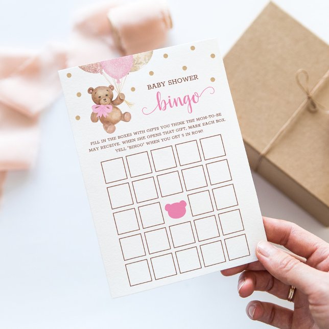 Cartão de Urso Teddy do Jogo de Bingo para Chá de  (Criador carregado)