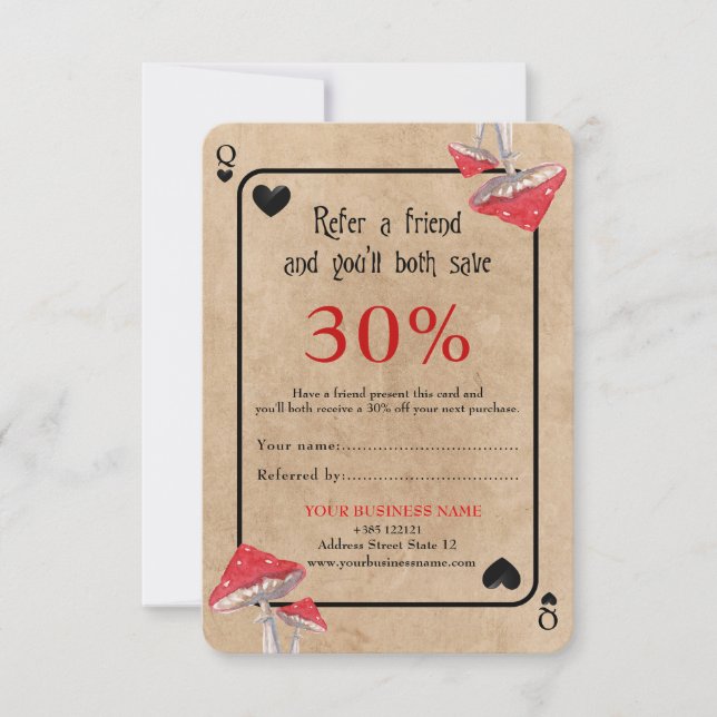 Cartão de Uso Louco de Cogumelos (Frente)