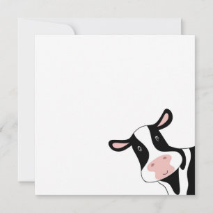 Cartão de vaca, cartão personalizado,