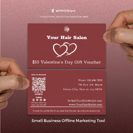 Cartão de Vale-Presente do Dia dos Namorados para