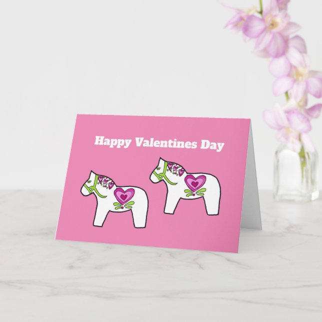 cartão de valentine de cavalo Dala (Orquídea)